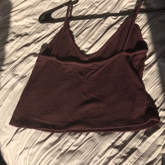 Brandy Melville Burgundy Ribbed Tank - Picture 4 of 5